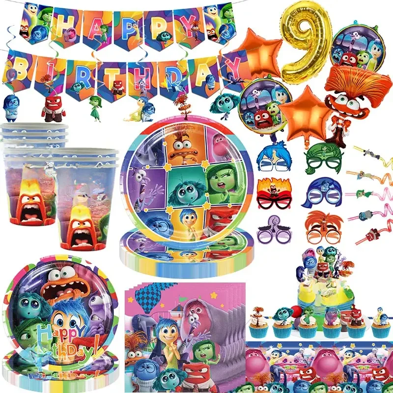 Nova disney dentro para fora 2 decorações de festa de aniversário dentro para fora tema conjunto de