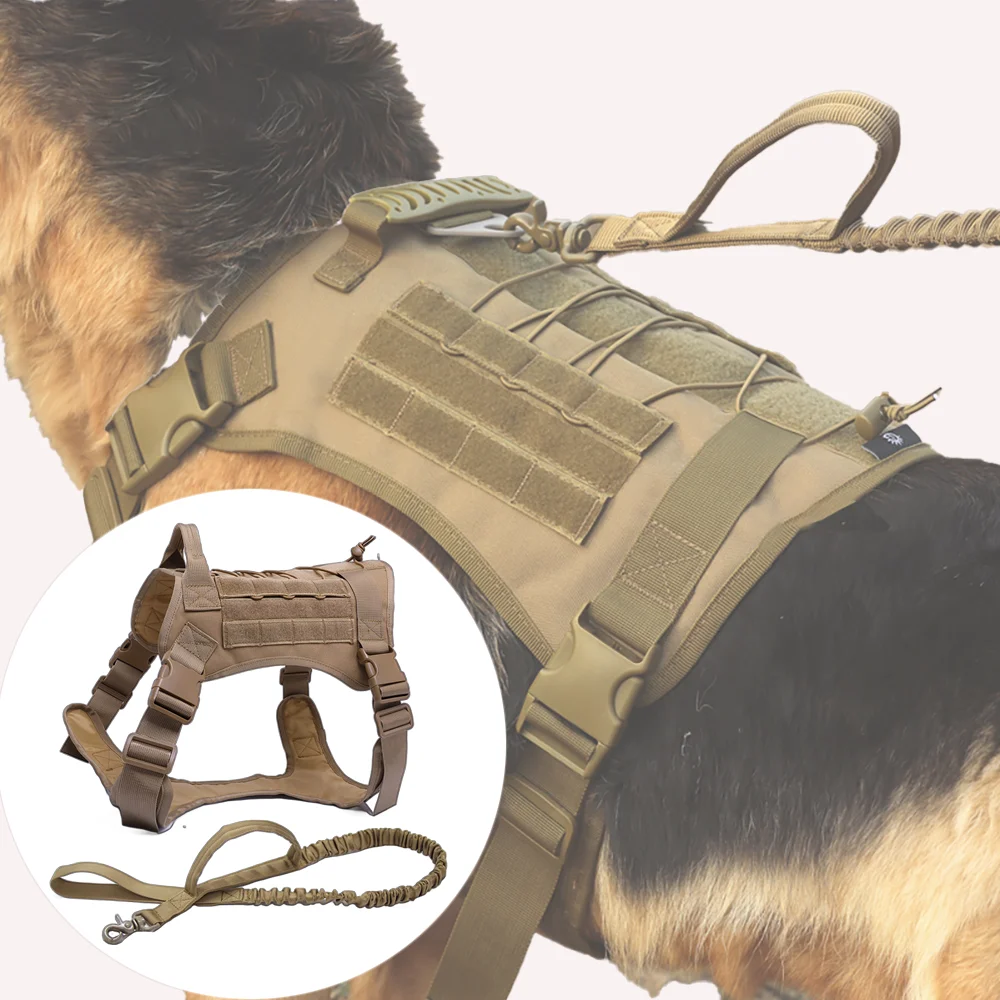 Dog Harness For Large Dogs K9 Military Vest Service Tactical K9 Dog Accessories Outdoor Chest Strap For All Breeds Dog