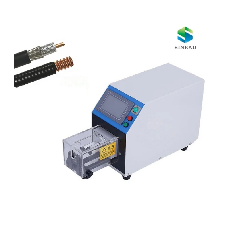 Semi-automatic stripping machine for coaxial cable