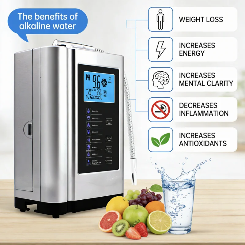 High PH Titanium Platinum Coating 5 Plates Japan Technology Kangen Alkaline Water Ionizer Alkaline Water Machine