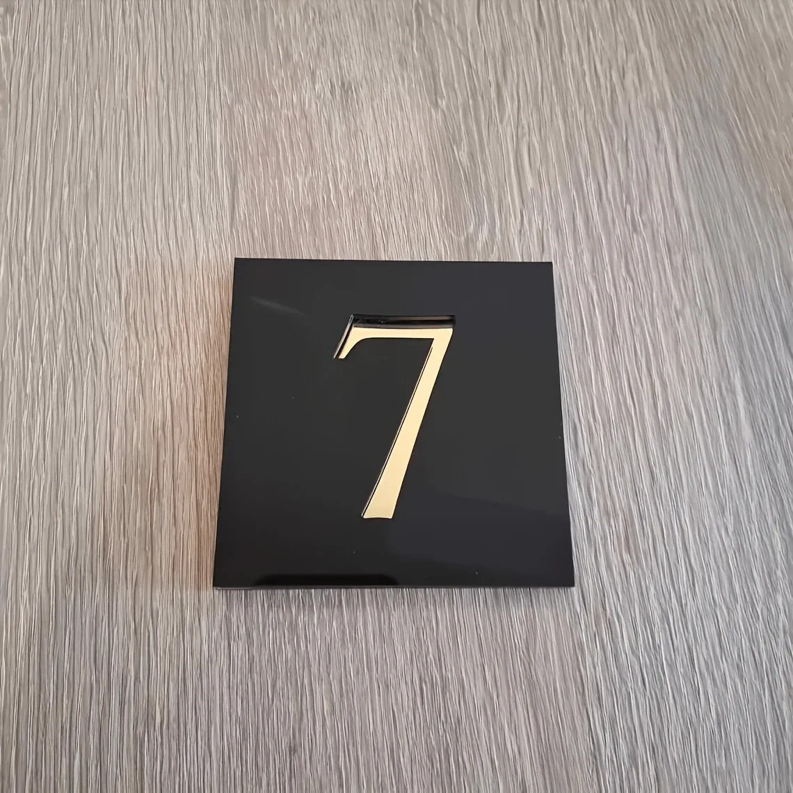 Custom Cut Gold Number Sign – Self-Adhesive Address Plaque for Home, Office, Apartments, and Hotels