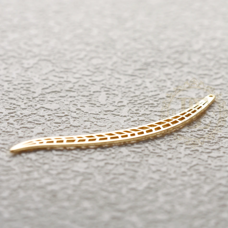 Fourniture de bricolage-feuille de recherche en laiton massif plaqué premium-61x5,7 mm (4895C-8)