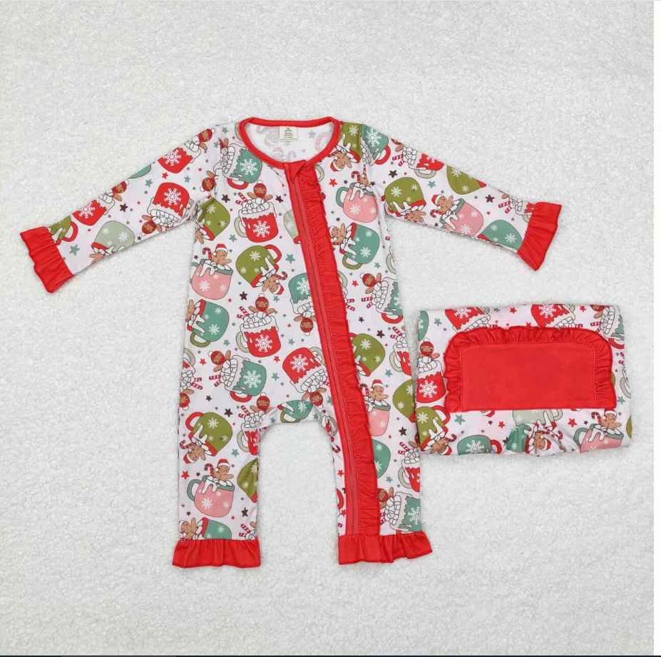 طفل أطفال سانتا بني داكن كامو طباعة الإخوة طويلة الأكمام السروال القصير الرضع عيد الميلاد حللا الملابس #2