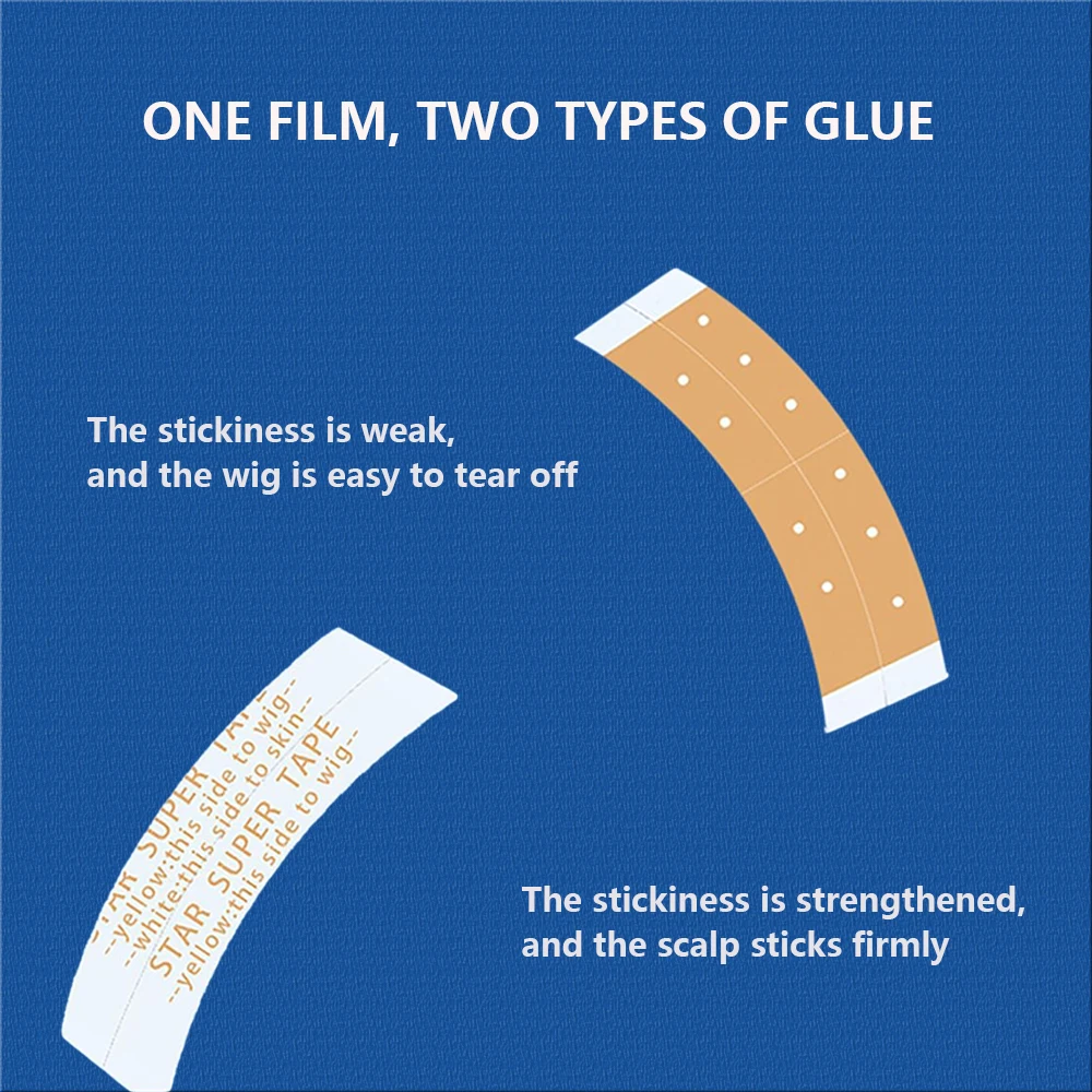 

Mesh wig film Biological double-sided adhesive Waterproof and sweatproof non-chemical glue 36pc/pack