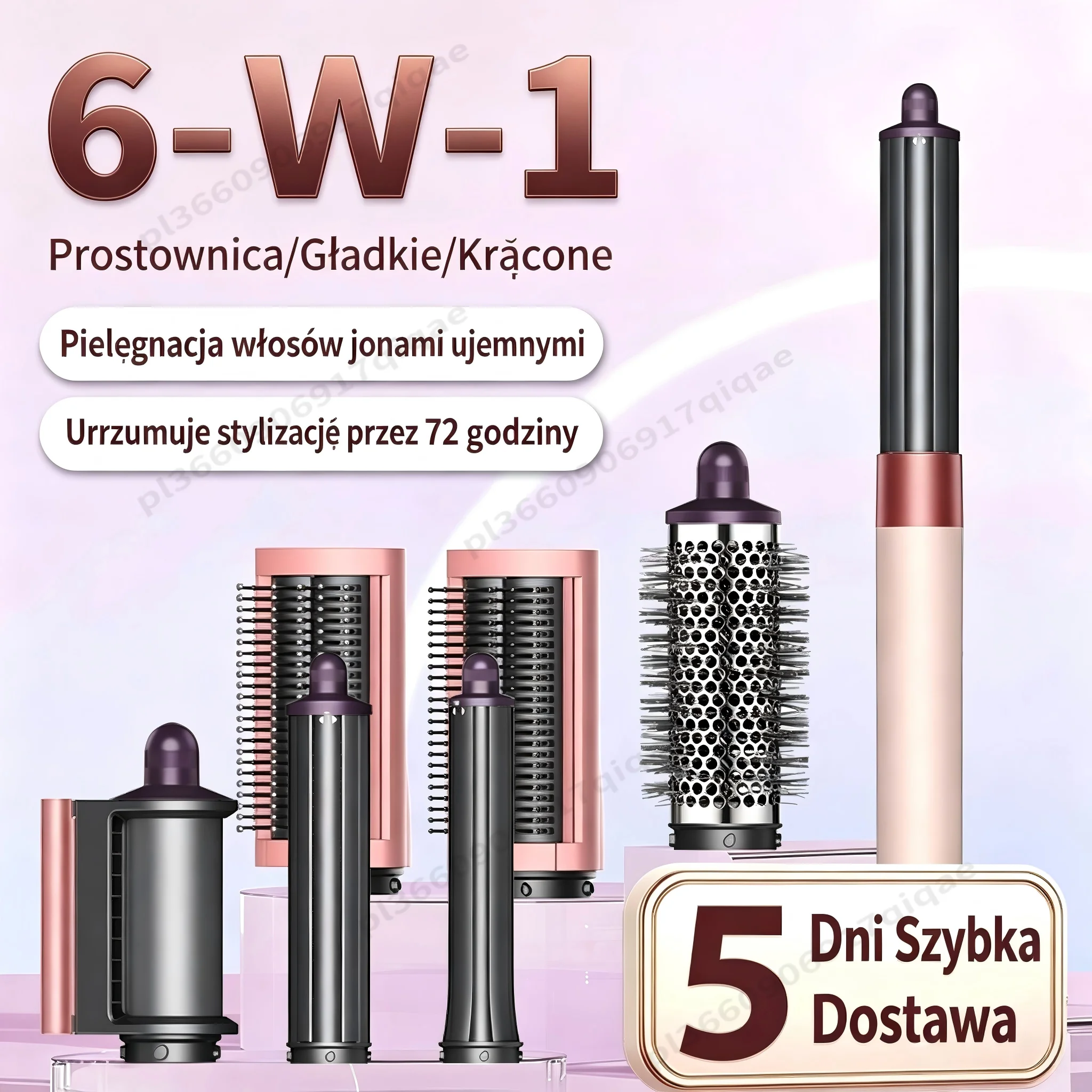 Brosse coiffeur et sèche-cheveux 6 en 1, 110000 tr/min, soins capillaires à grande vitesse, ionique négatif, séchage rapide, coiffeur multi-cheveux
