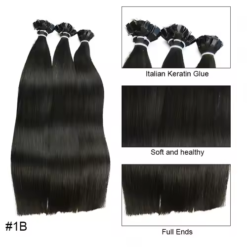 Straight Human Hair Extension By Fusion Flat Tip Keratin Capsules 0.8g/ 1g/Strand 50pcs Natural Hair Extension Ombre Blond Color - Image 13