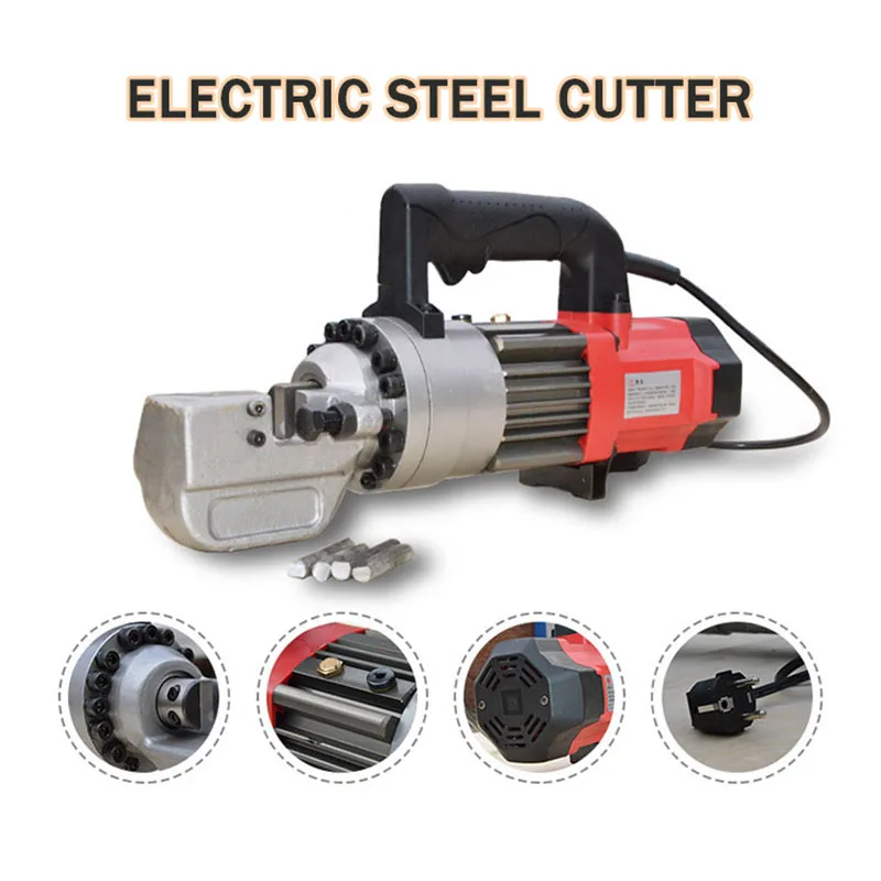 Portable Hydraulic Steel Bar Bending Straightening Machine Electric Steel Bar Bender Straightener Steel Bar Cutting Tool 220V