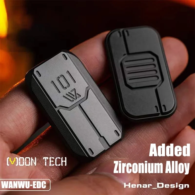 

WANWU-EDC Reactive Armor Shield Slider Defense Tungsten Copper Moon Surface Stonewashed Tech EDC Adult Decompression Toy