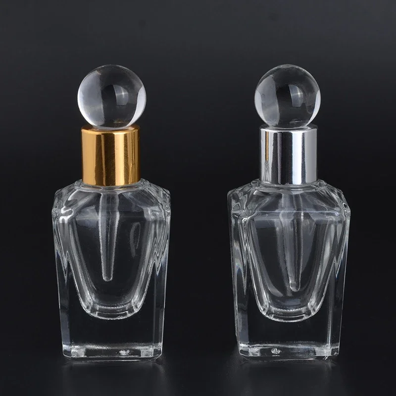Bouteille d'huile essentielle en verre transparent avec anciers en verre, parfum goutte, ornements de haute qualité, rêves ar Oud, 7 ml, 18ml