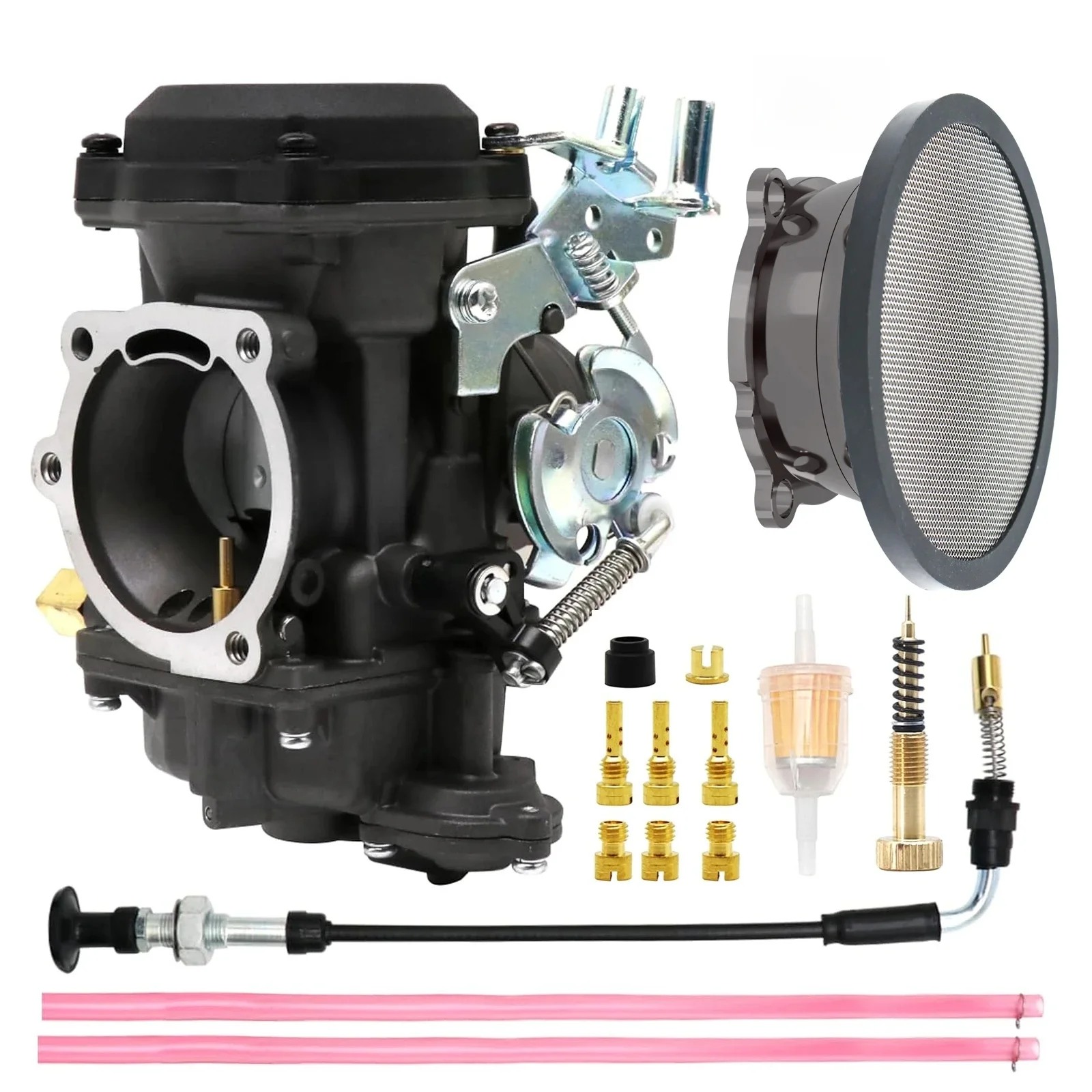 Alconstar Motorfiets Carburateur CV40 40mm set Voor Keihin Harley-davidson Dana Electra Glide FatBoy - afbeelding 2