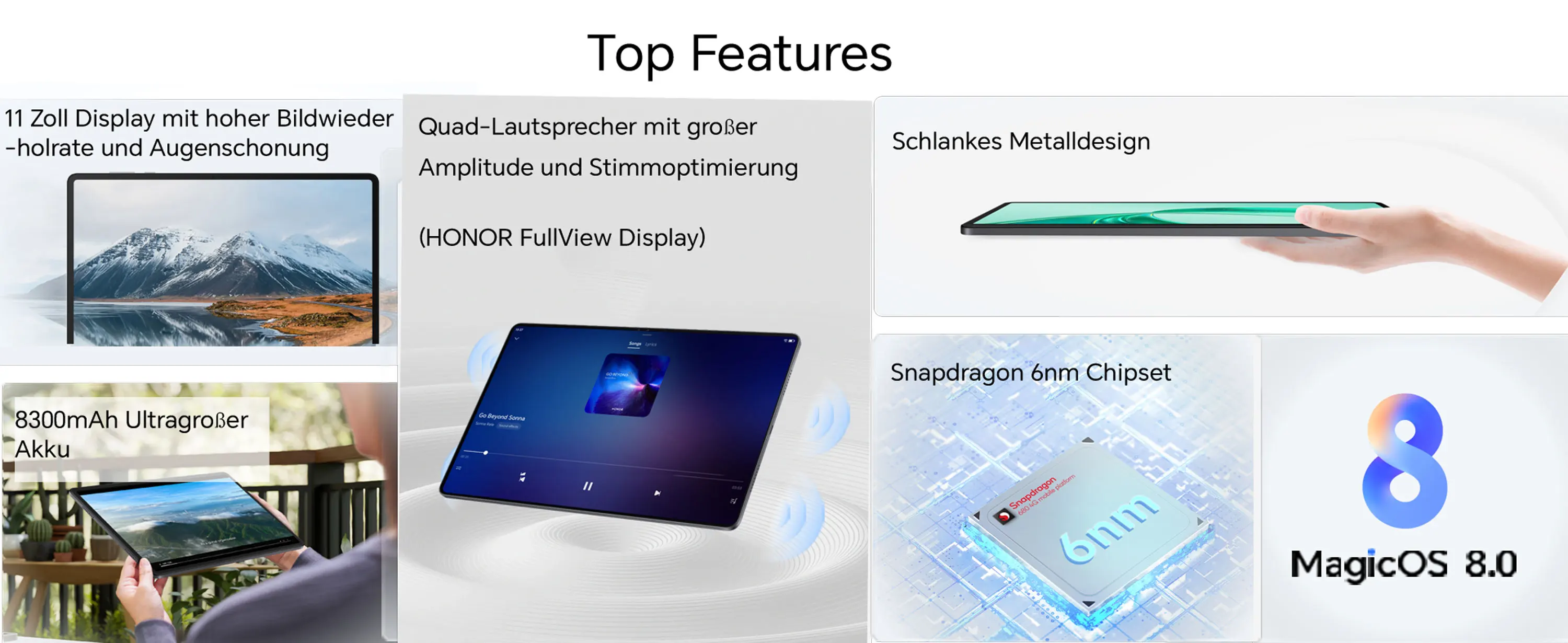 HONOR Pad X8a, 11-inch 90Hz High Refresh Rate HONOR FullView Eye Comfort Display, 4GB RAM+64GB ROM, Android 14, 8300mAh Ultra-large Battery, Large-amplitude Quad-speaker with Voice Enhancement