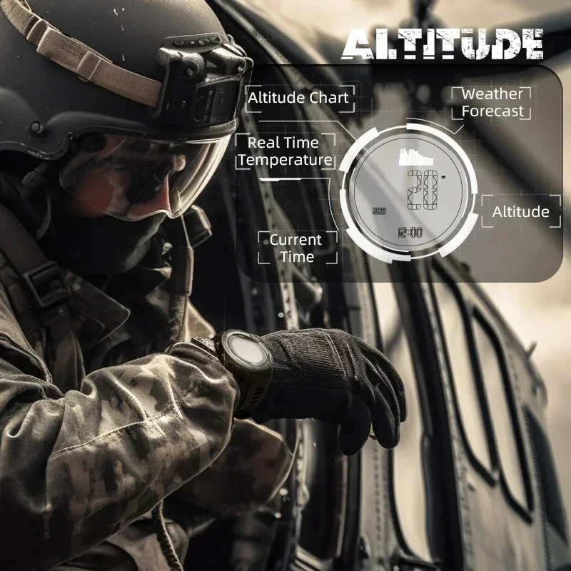 Мужские цифровые часы NORTH EDGE VERTICO, корпус из углеродного волокна для мужчин, спортивные часы для бега, плавания, WR50M, альтиметр, барометр, компас