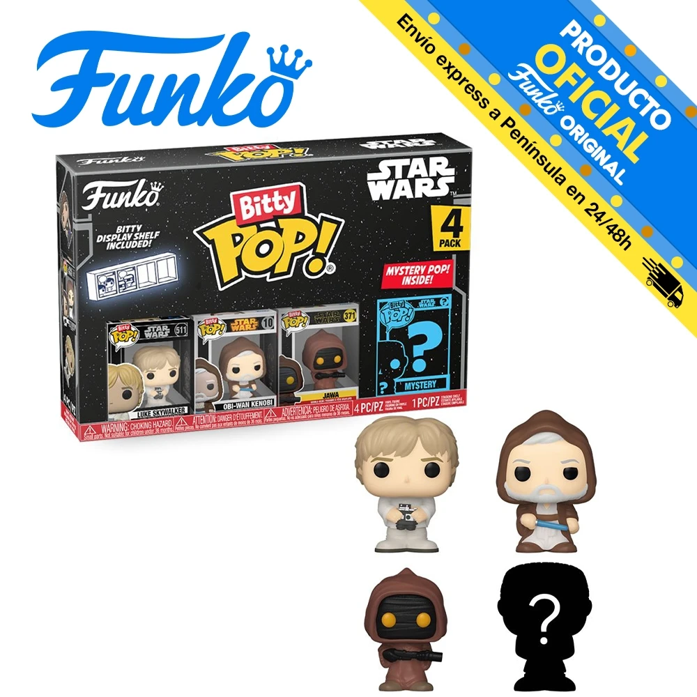 Funko Bitty Pop! Star Wars - Luke, Obi-Wan, Jawa and do?, 71511, original, toys, boys, girls, gifts, collector, dolls, shop, box, new, man, official license