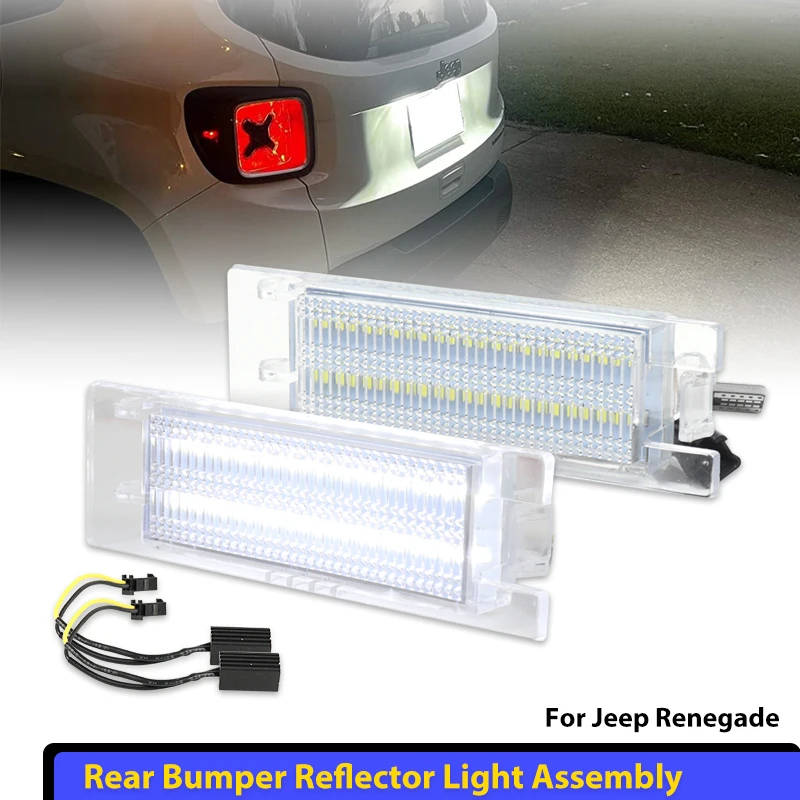 

Водонепроницаемая светодиодная лампа номерного знака 12 В для Jeep Renegade 2015 2016 2017 2018 2019 2020 2021, белая лампа номерного знака в сборе