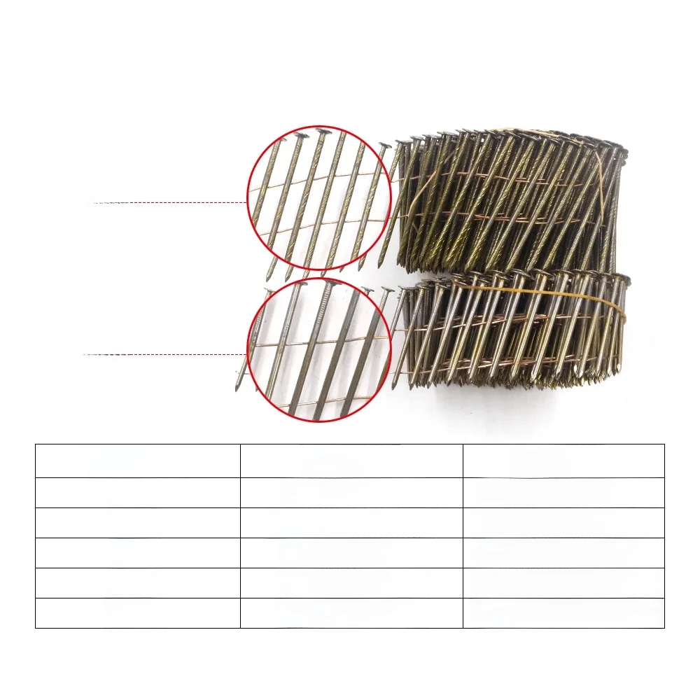 600 pièces clous à bobine 55mm 57mm 64mm cloueur à bobine de palette CN50 CN80 cloueur pneumatique palettes en bois bobine clous de toiture