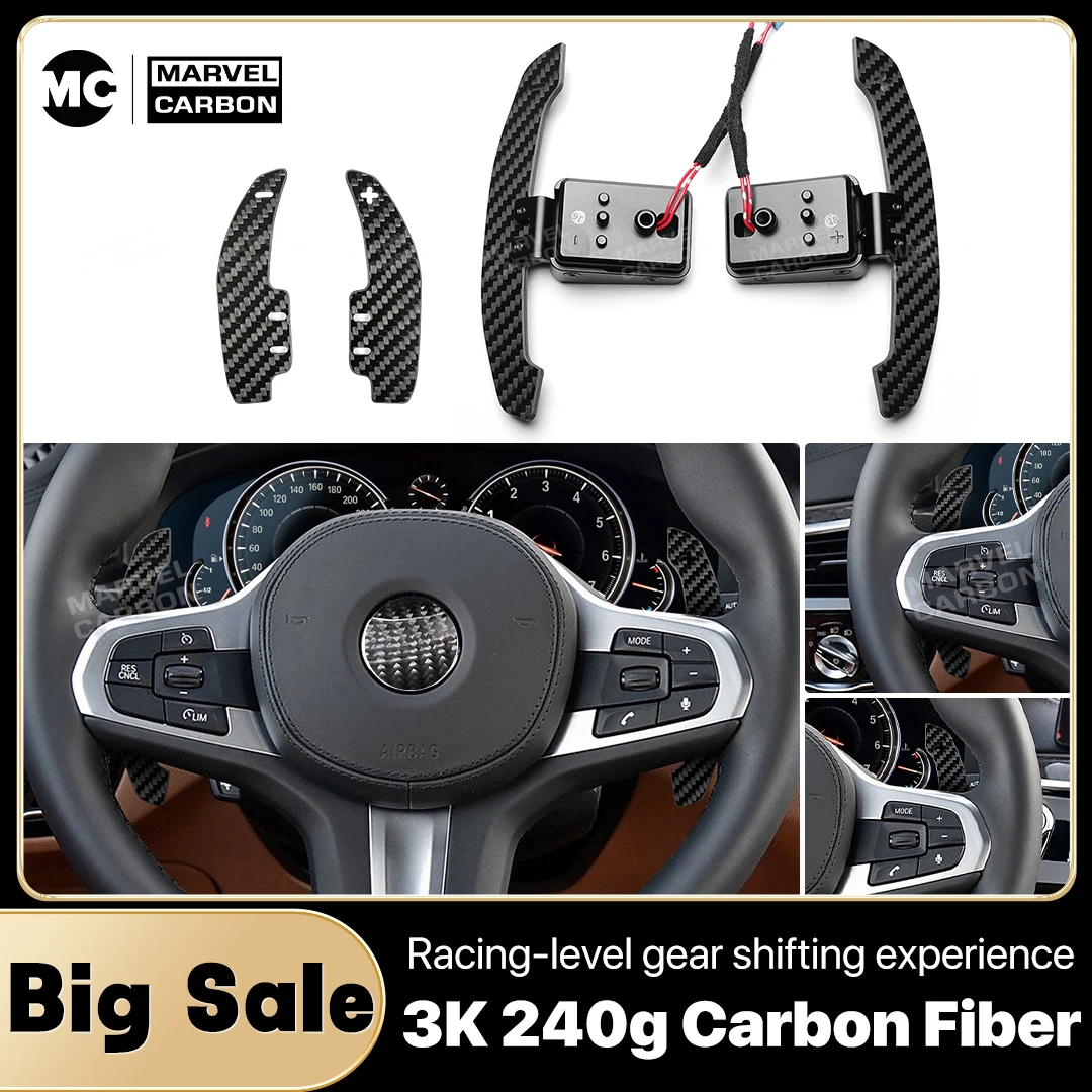 MC Carbon Fiber Steering Wheel Paddle Shifter For BMW 1-4 series f20 f21 f30 f22 f80 g20 g30 g80 Magnetic Attraction Function