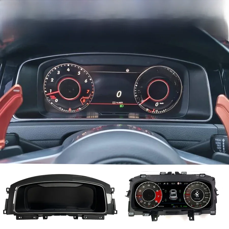 12.3 ''Digitale Virtuele Cockpit Instrumentenpaneel Voor VW Golf 6 7 Passat CC B7 B8 T6 Tiguan Scirocco Jetta Sharan LCD Snelheidsmeter - afbeelding 2