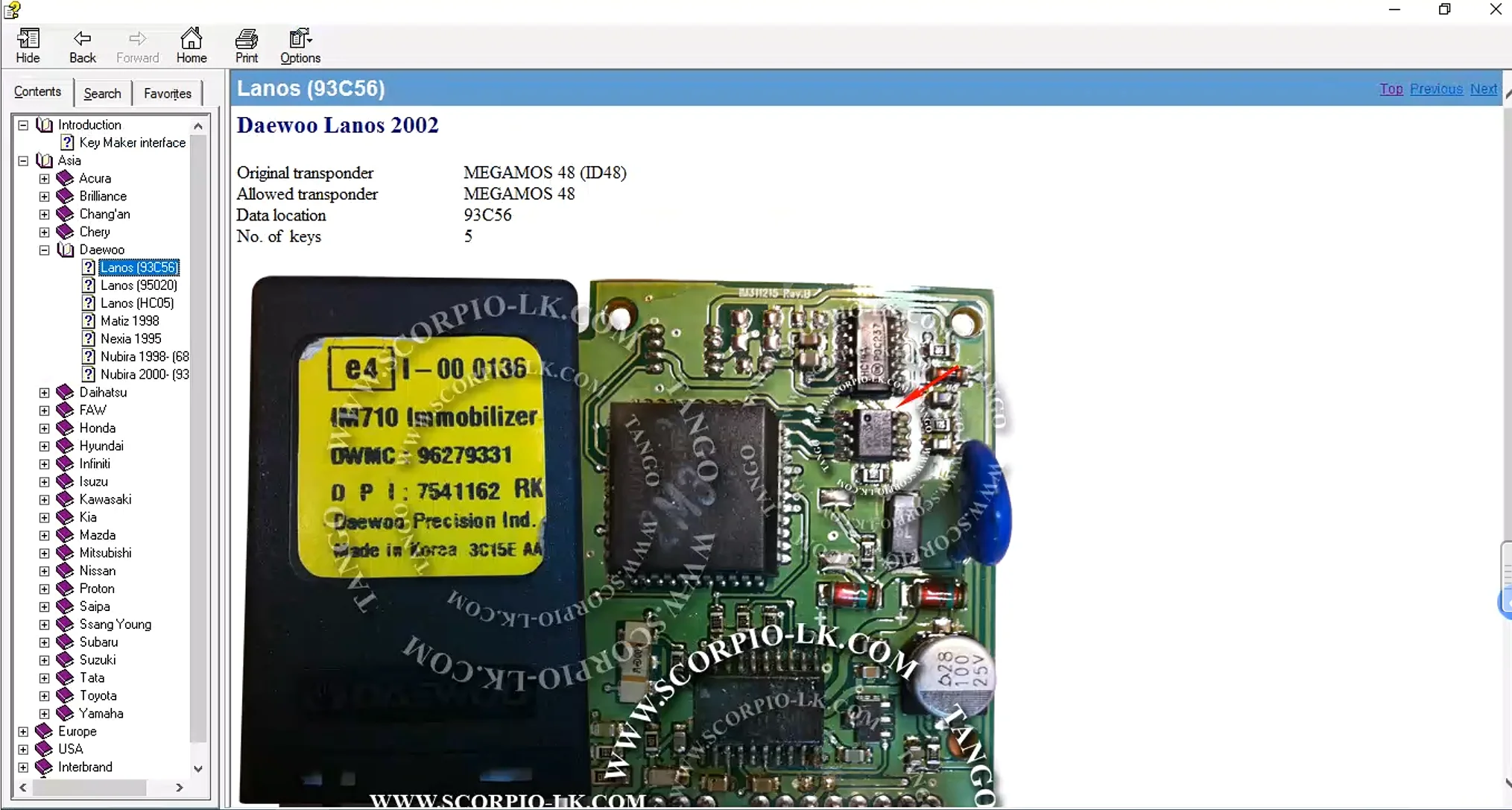 IMMO off EEPROM Location Software for Key Maker Key Programming Show Original Allowed Transponder Data location Number of Keys