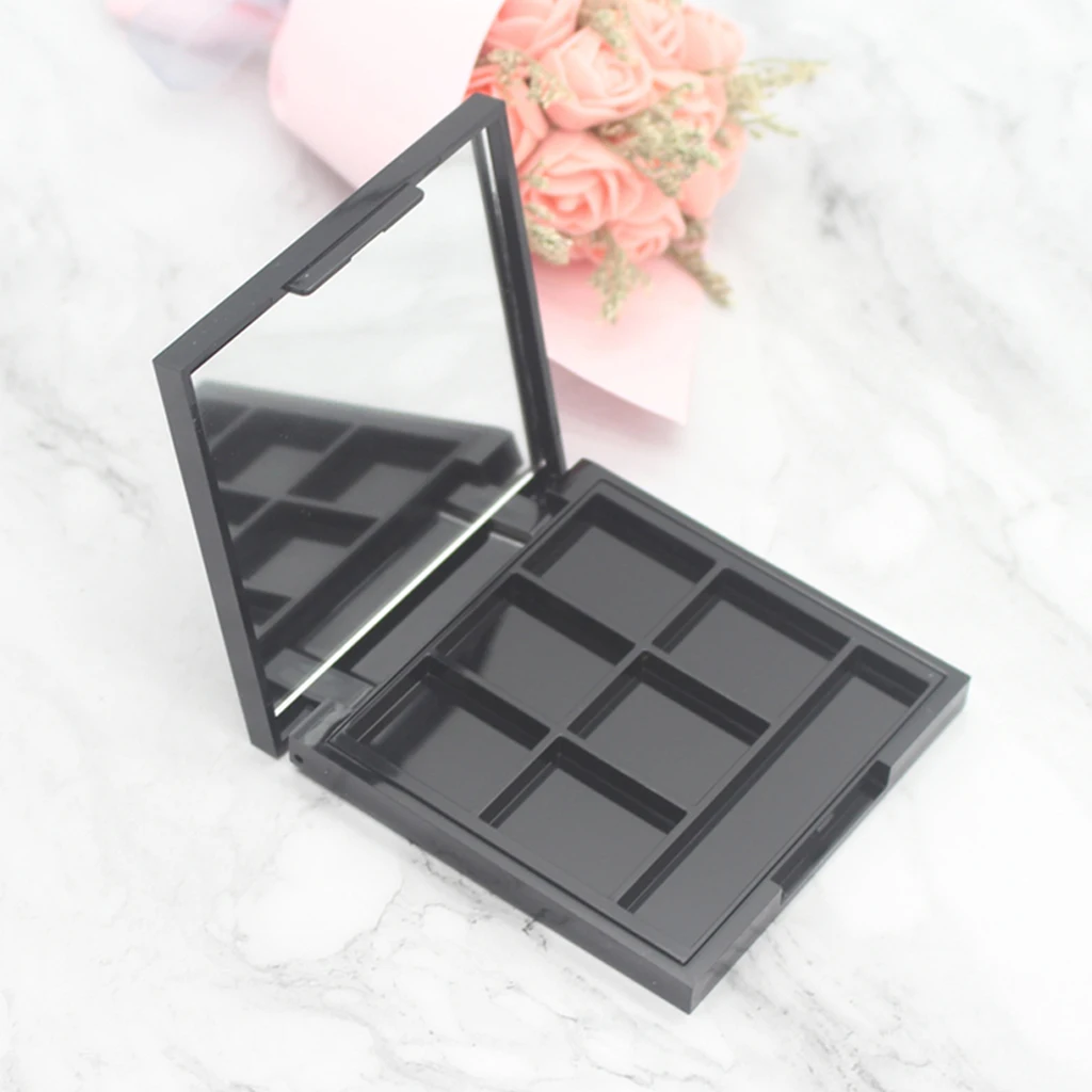 Empty Magnetic Palette Holder Box Professional Lip Gloss Case with Mirror Powder Blusher Box for Eyeshadow Powder Makeup DIY Box