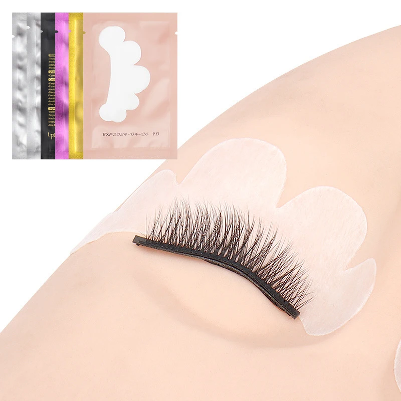 Coussinets de greffage de cils sous les yeux, autocollants en forme de nuage, patchs en papier pour les yeux, non pelucheux, sous hydrogel, tampons pour les yeux, 100 paires