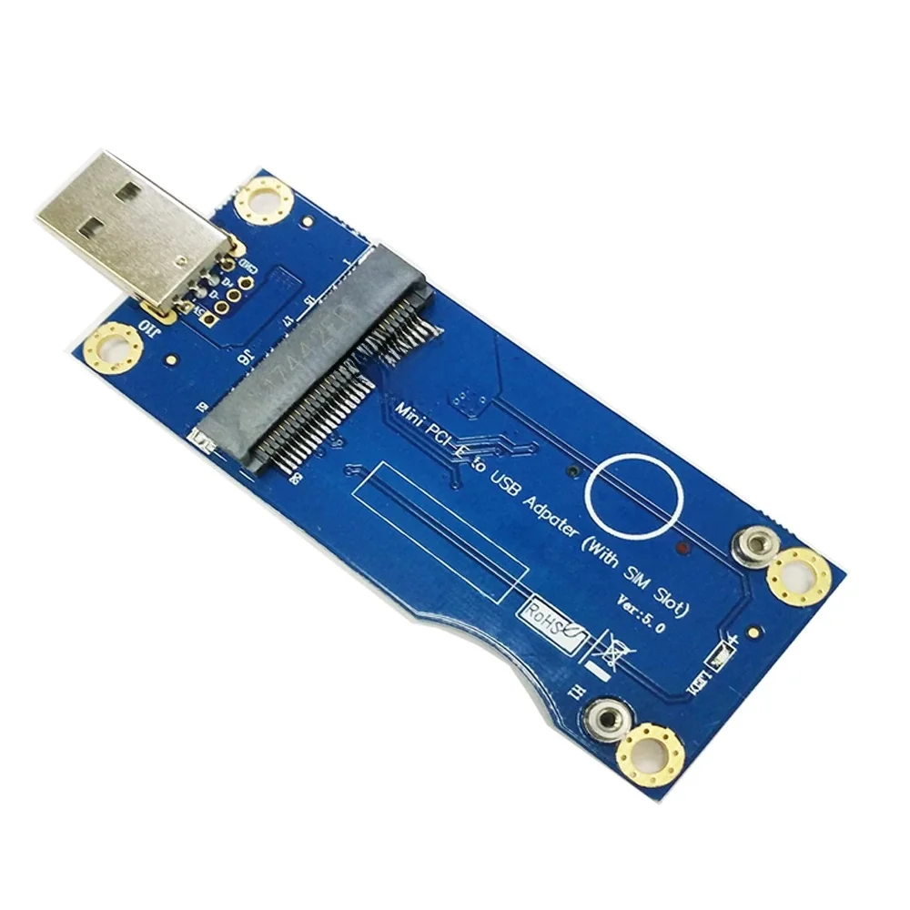Przemysłowy adapter Mini PCI-E na USB z gniazdem karty SIM dla modułu WWAN/LTE konwertuje bezprzewodowy port Mini-Card 3G/4G na USB — zdjęcie produktu 6