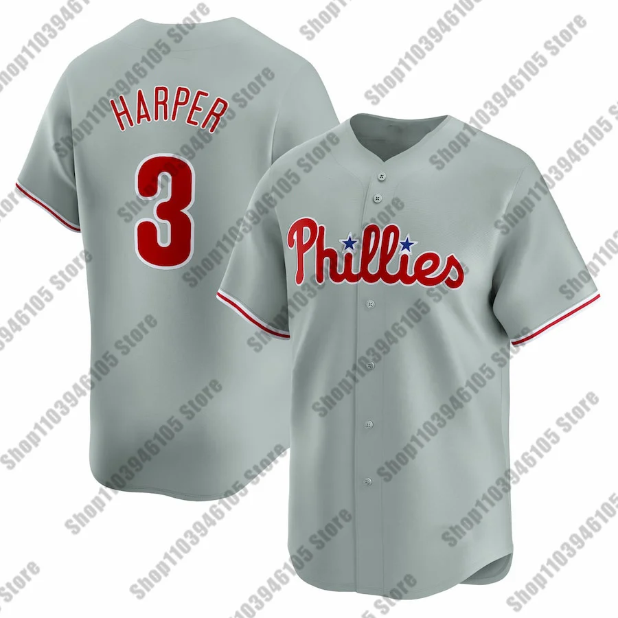 2024 New Bryce Harper Philadelphia Phillies White Home Away  Limited Player Jersey Baseball Kids T-shirt Jersey Men Sports Tops