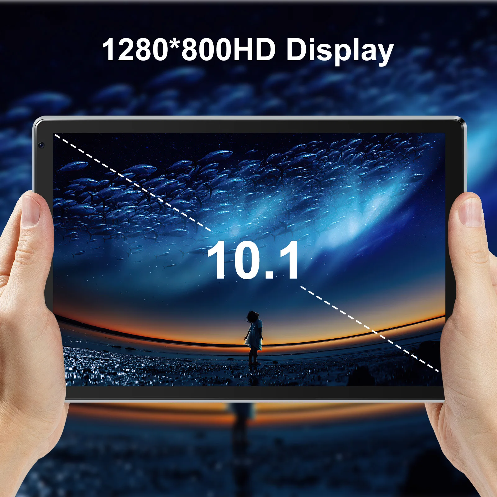 แท็บเล็ต OC101 10.1นิ้วโปรเซสเซอร์แปดแกน8GB RAM 128GB รอม1TB บัตร TF ขยายได้แอนดรอยด์13จอ HD แผ่นพีซี