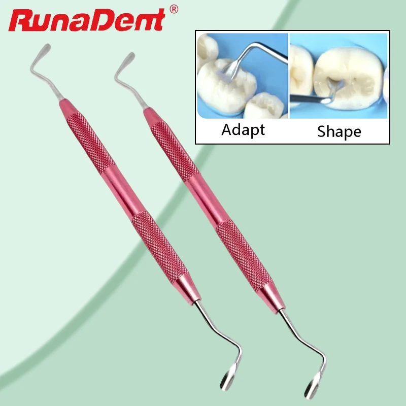 

Набор из 2 зуботехнических шпателей для задних зубов, инструмент для моделирования окклюзионной анатомии, из нержавеющей стали, для работы с композитными материалами, для зуботехнических лабораторий