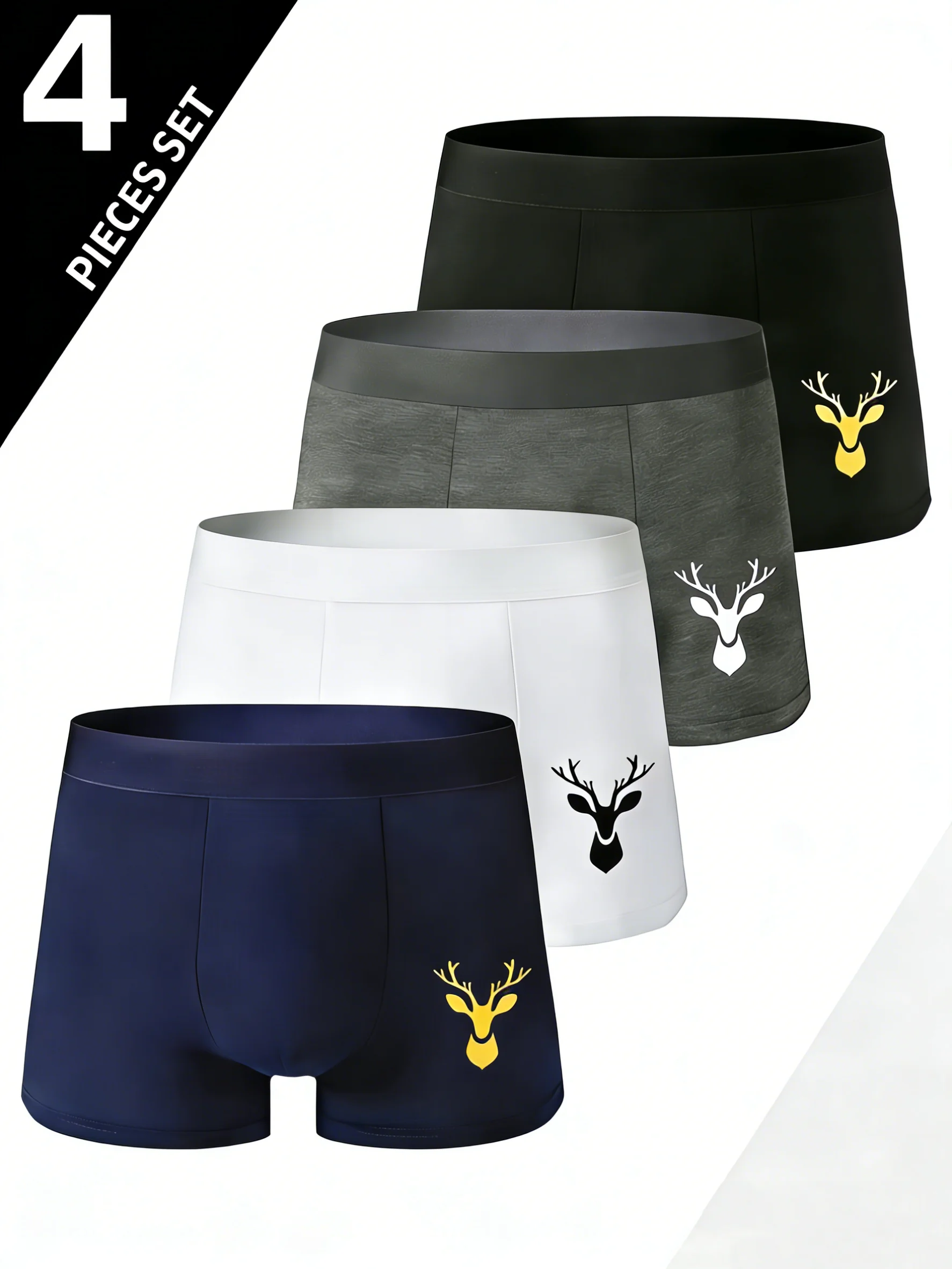 

4Pcs Men Underwear Boxers Flame Man Boxershorts Breathable Men's Panties Lingerie Men Boxer Briefs Underpants