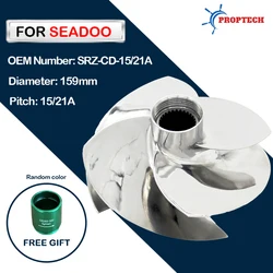 Replaced Solas SRZ-CD-15/21A Fit Seadoo Jet Ski Impeller GTX LTD IS 215 230 255 RXP-X RXT-X 260 GTR 215 4 Blades 159mm