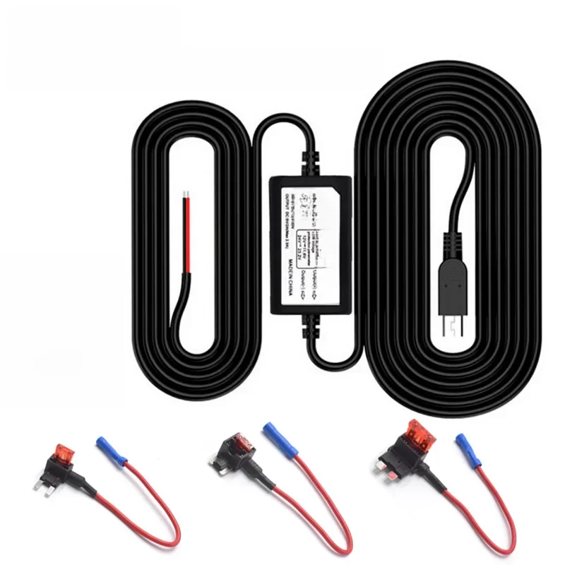 Ładowarka samochodowa 5V 2.5A Mini Micro Type C USB do kamery samochodowej Hard Wire DVR Hardwire Kit dla XiaoMi 70Mai YI 360 — zdjęcie 2