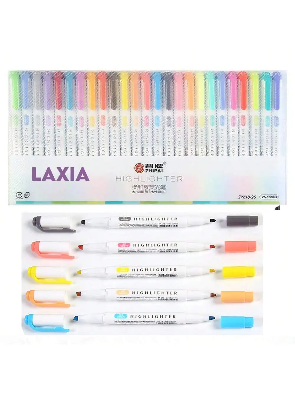 12 Plumones Con Sello Kawaii Con Estuche Papeleria Portatil