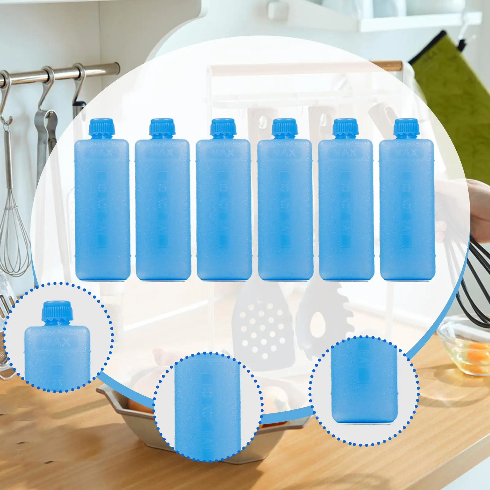 6 Pcs Ice Cooler Blocks Reusable Cooling Ice Packs Portable Freezer Packs for Food Drink Cooling for Outdoors Picnics Camping