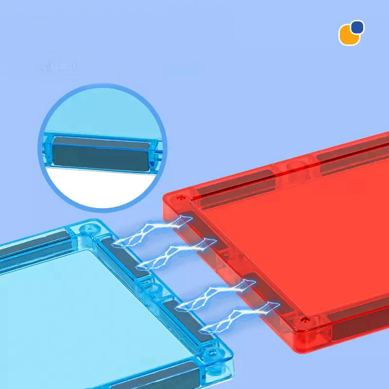 Bloques de construcción magnéticos con ventana de colores de astronauta espacial de 2,95 ", Kit de construcción de camiones magnéticos, paquete de recarga de vehículos, juguetes STEM