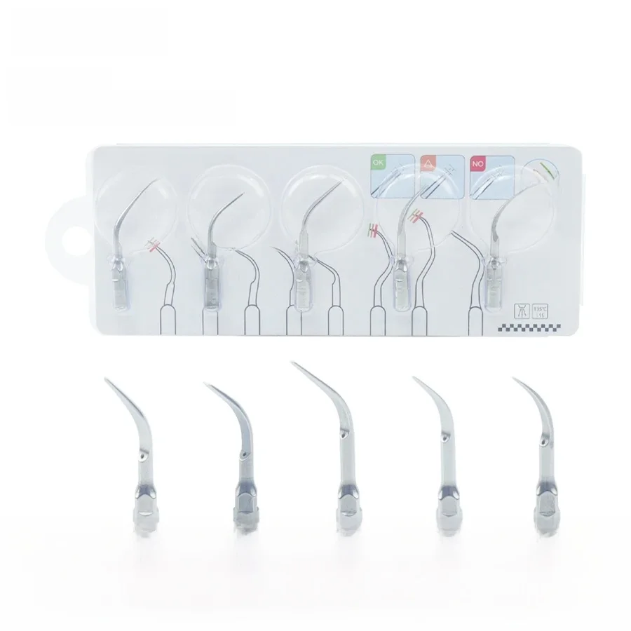 Embout de détartreur dentaire ultrasonique, 5 pièces, pointe de détartrage, parodontie, endodontie, adapté EMS Woodpecker SATELEC DTE NSK