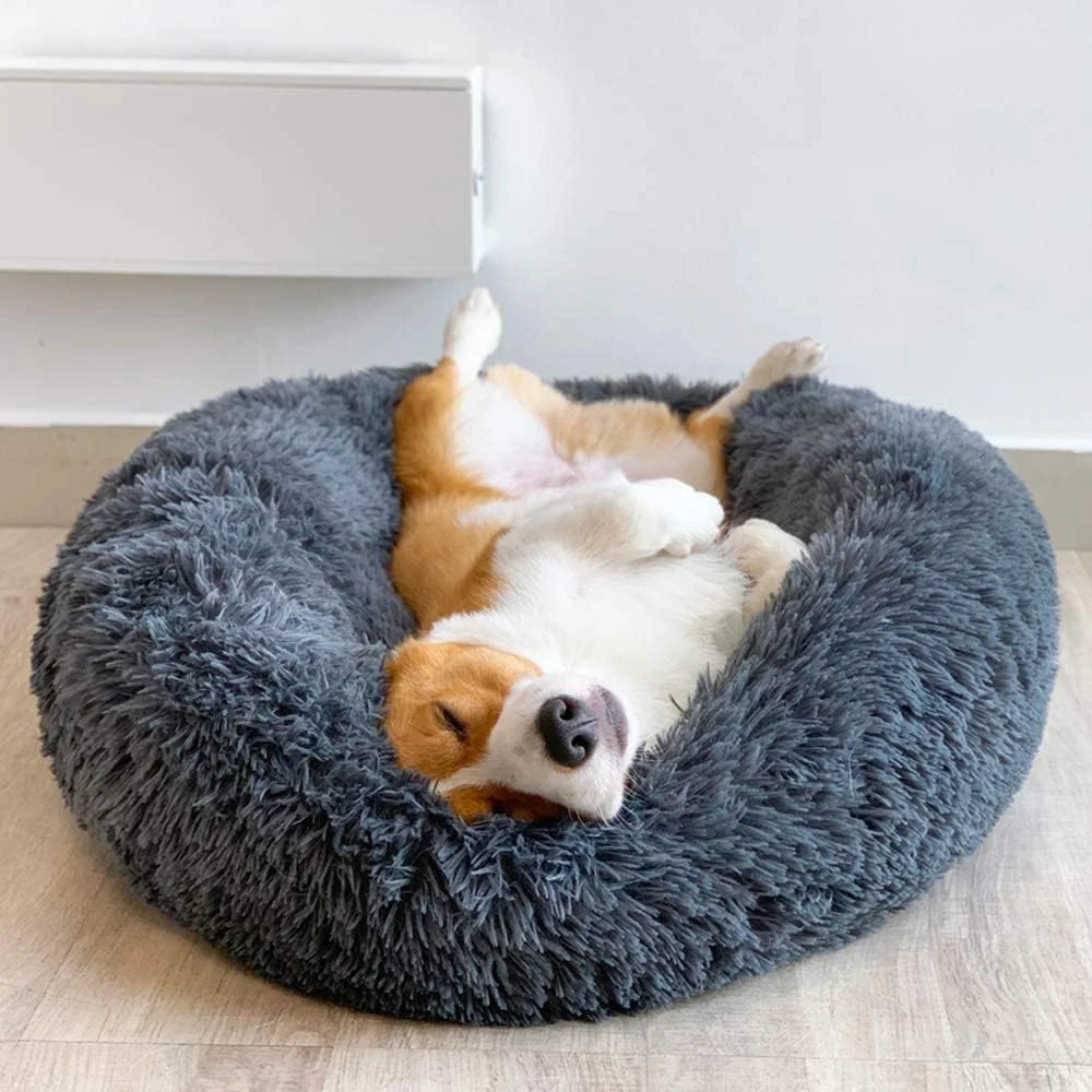 Large Dog Bed Round Plush Dog Cushion Beds for Medium Big Dogs Winter Warm Pet Kennel Sofa Soft Cat Bed Removable Dog Beds Mat