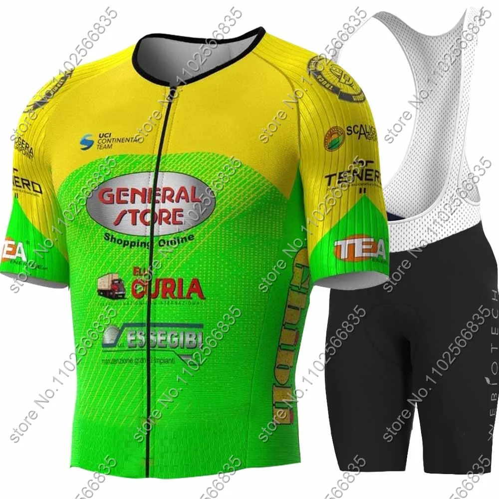 General Store Essegibi F.Lli Curia 2024 Cycling Jersey Men Short Sleeve Clothing Road Bike Shirts Suit Bicycle Bib Shorts MTB