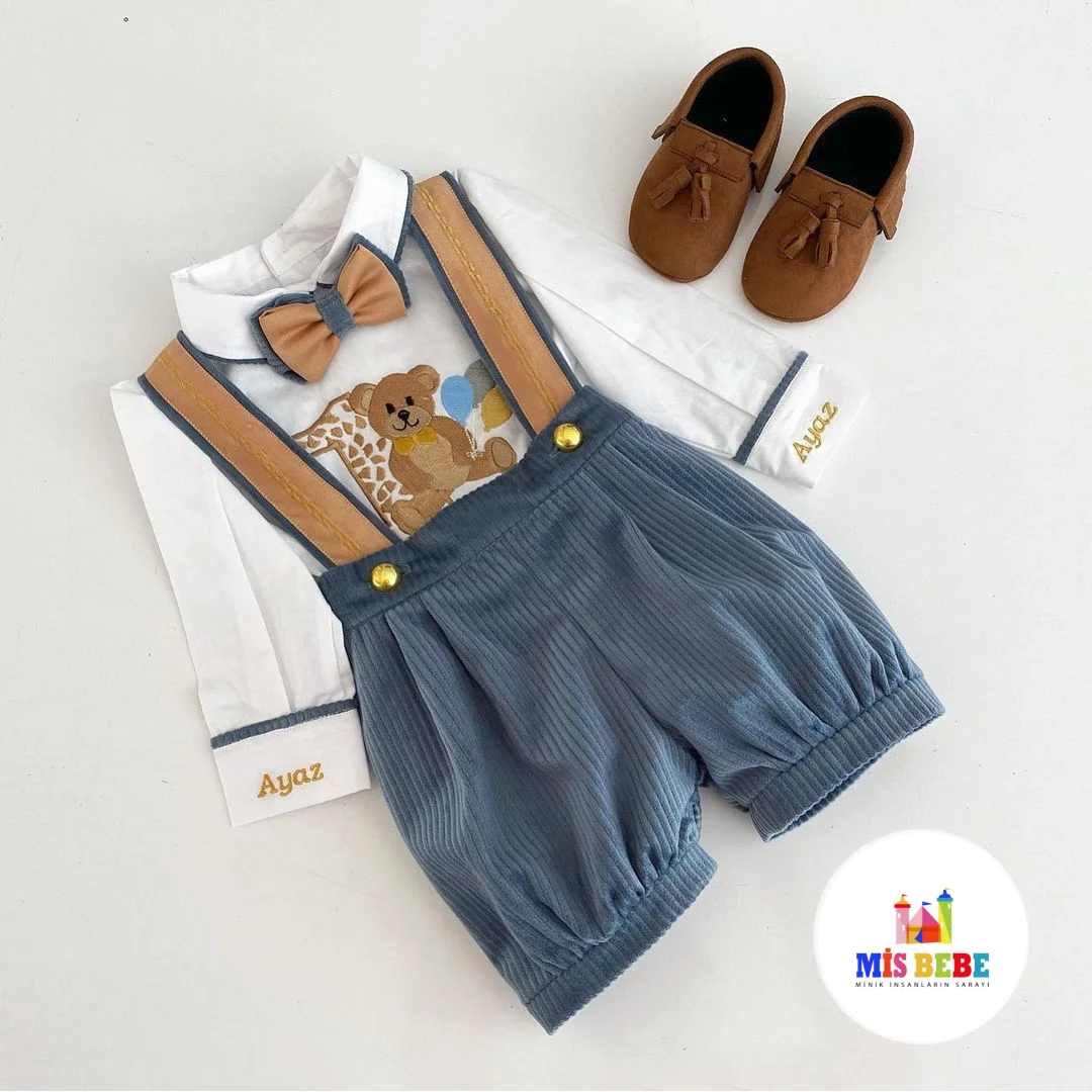 4-Pcs baby boy set clothing personalized outfit custom baby clothes winter spring birthday costume