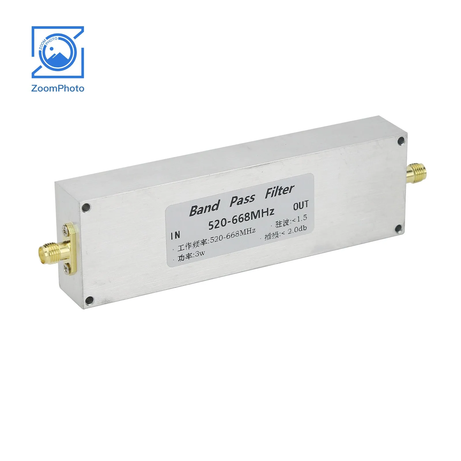 

BPF Band Pass Filter with SMA Female Connector, 520-668MHz, 3W, High Quality, Radio Accessory