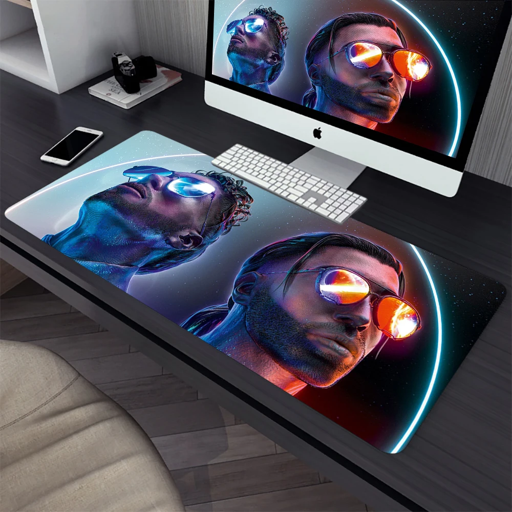 PNL QLF Rapper Singer Large Gaming Mouse Pad Computer Mousepad PC Gamer Laptop Mouse Mat Office Mausepad Keyboard Mat Desk Pad