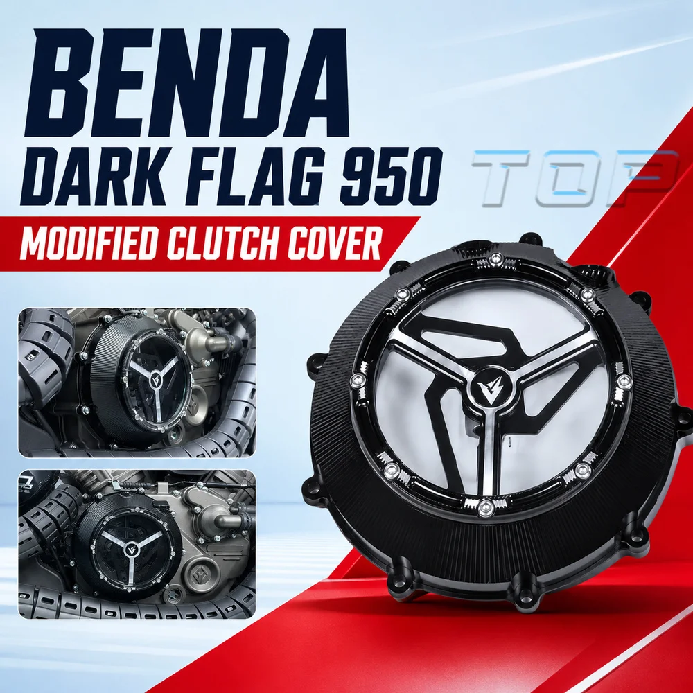 For Fit BENDA DARK FLAG 950 Aluminum Alloy Transparent Clutch Cover