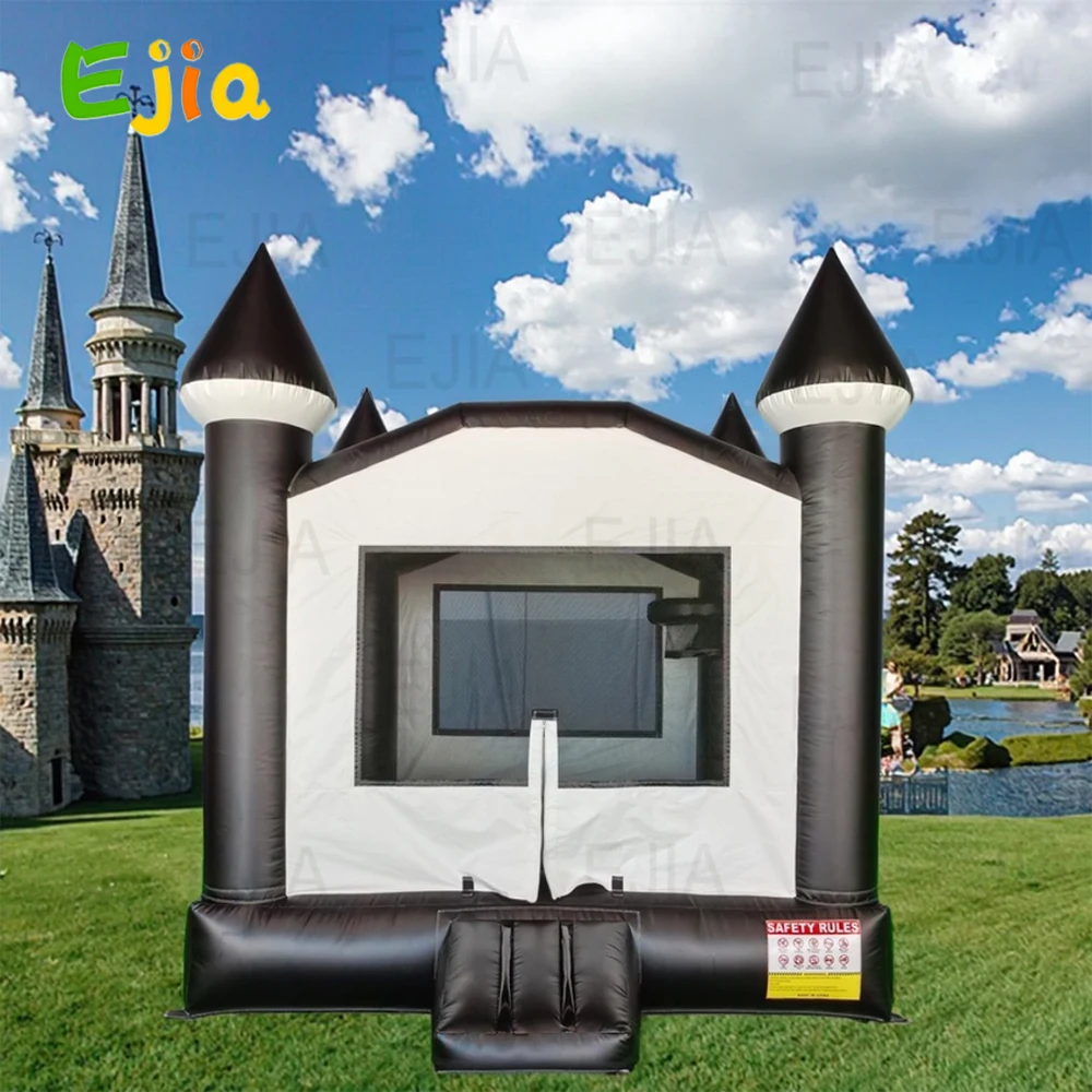 10ft/3m Black & WhiteTuxedo BounceHouse Commercial Grade Bounce Castle House with Blower for Kids & Adults Party Wedding