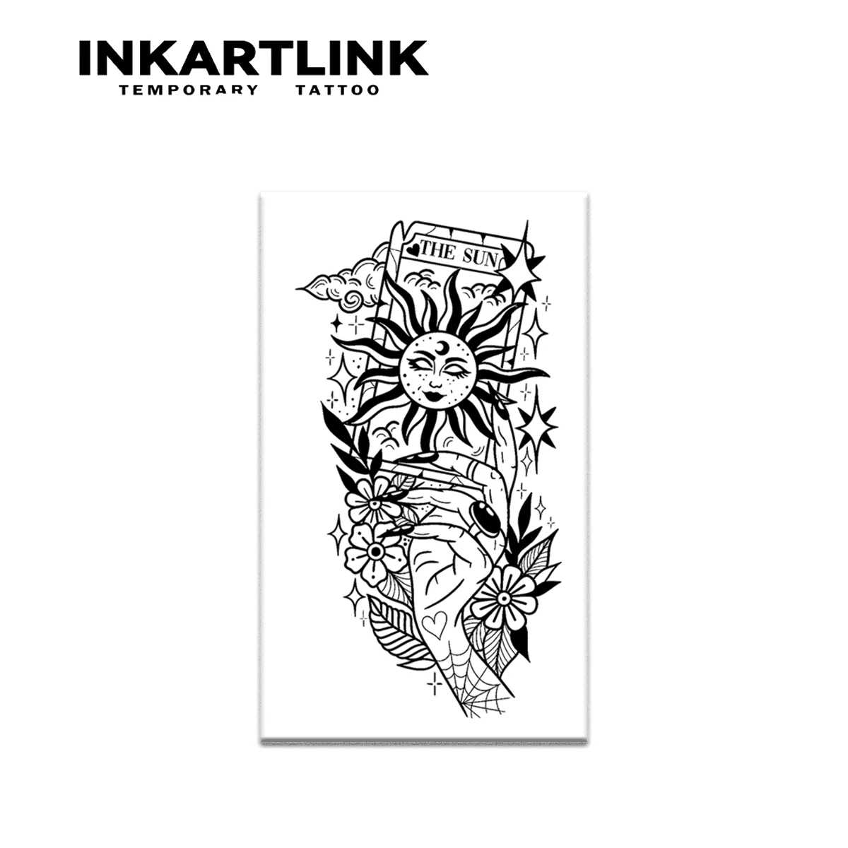 Sun Tarot temporary tattoo sticker, waterproof magic tattoo, lasts to 15 days fake tattoo, semi permanent tattoo