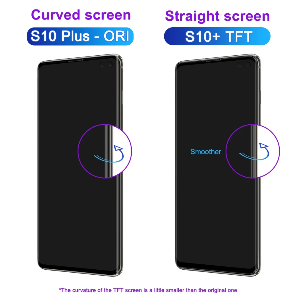 TFT S10 Plus Screen, For pantalla samsung s10 plus LCD Display G975F/DS Touch Screen Replacement Digitizer Assembly lcd