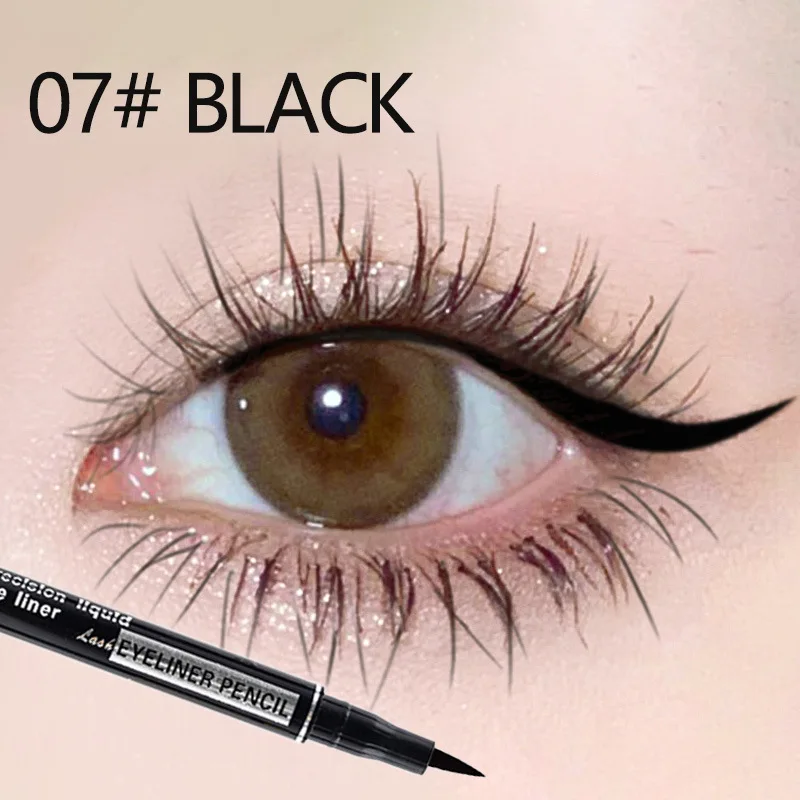 ปากกาอายไลเนอร์ชนิดน้ําที่มีความแม่นยําสีสันสดใส 1 ชิ้น - กันน้ําติดทนนาน Smudge-proof สําหรับผู้เริ่มต้น