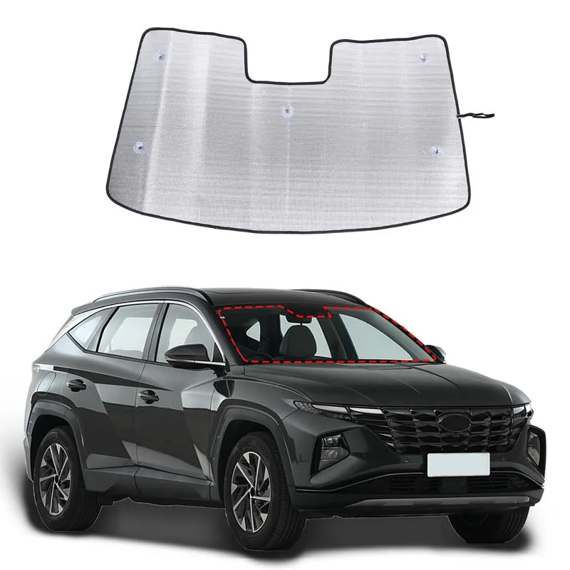 

For Hyundai Tucson NX4 Santa Cruz 2022-2025 Aluminum Foil Car Front Windshield Thermal Curtain Shading Sunscreen Car Accessories