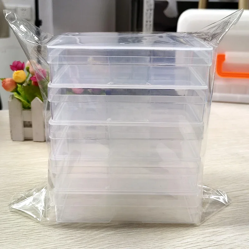 1-109 szt. Przezroczyste pudełko zamykane na klucz, małe pudełko do przechowywania drobiazgów, pudełko na akcesoria wędkarskie, materiał plastikowy — zdjęcie 2