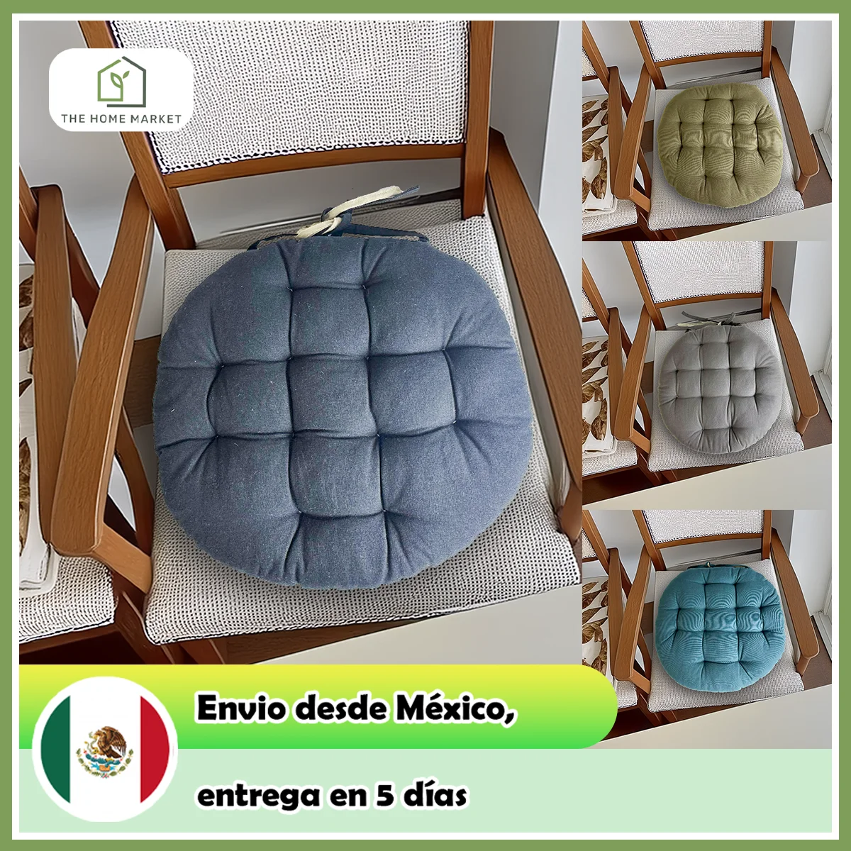 Mm Chair Back Cushions, 38CM Double color, Cotton 100%, Comfortable Round Cushion with Medium Hardness Fill, Decorative Pillows for Bed, Living Room, Bedroom, Study Room