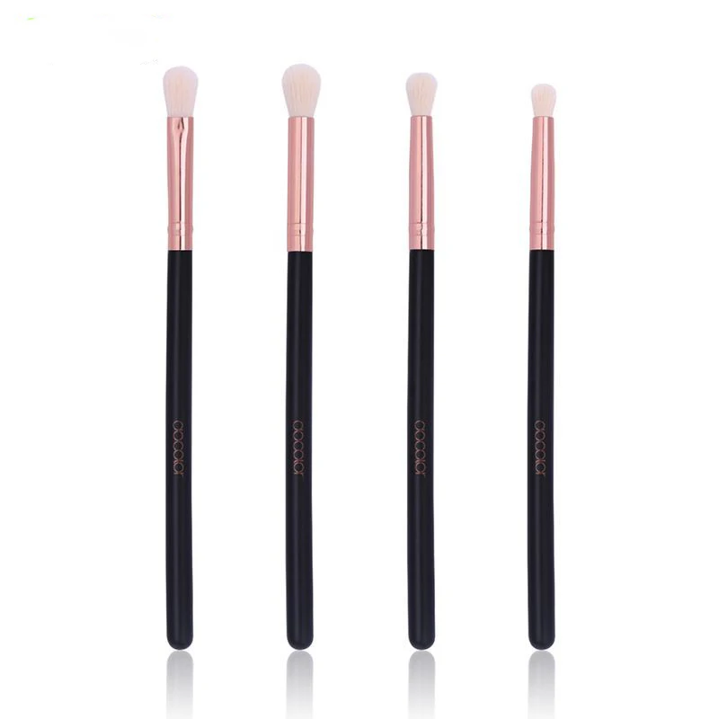 Docolor 4Pcs Eye Shadow Blending Makeup Brushes Soft Synthetic Hair Portable Eye Makeup Set Travel Cosmetic Brush For Make Up