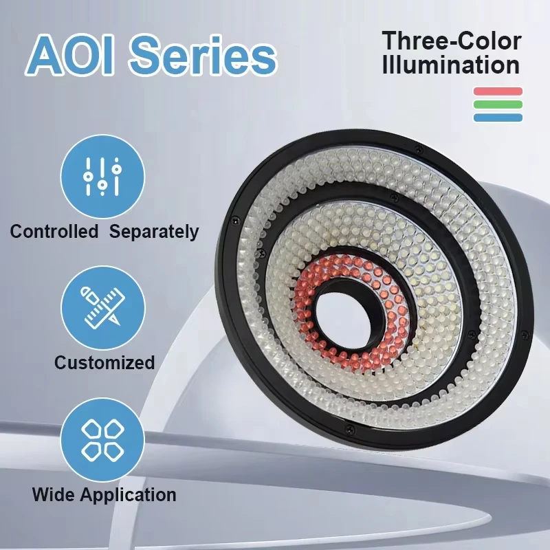 24V RGB LED AOI Multi-Color Industrial Grade Machine Vision Light IP65 Waterproof Customizable For PCB Soldering Inspection